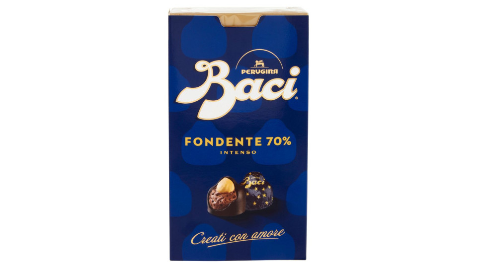 Baci Perugina Fondente 70% Cioccolatini Fondenti Ripieni Al Gianduia Scatola 200g
