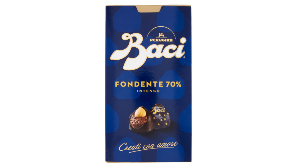 Baci Perugina Fondente 70% Cioccolatini Fondenti Ripieni Al Gianduia Scatola 200g