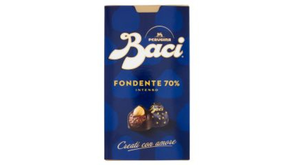 Baci Perugina Fondente 70% Cioccolatini Fondenti Ripieni Al Gianduia Scatola 200g