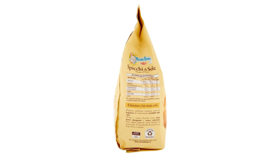 Mulino Bianco Spicchi Di Sole Biscotti Dorati Al Forno 900g