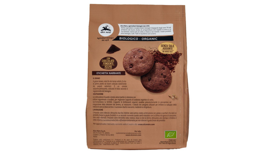 Alce Nero Frollini Al Cacao Con Gocce Di Cioccolato 300 G