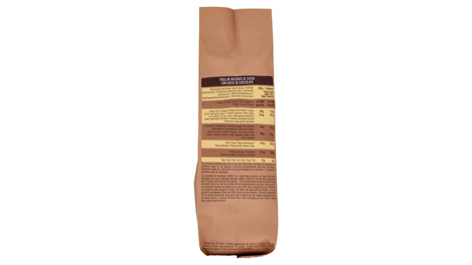 Alce Nero Frollini Al Cacao Con Gocce Di Cioccolato 300 G