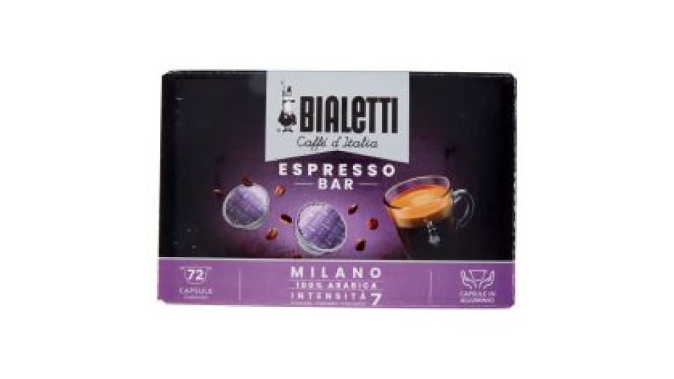 Bialetti Caffè D'italia Espresso Bar Milano 72 Capsule 72 X 7 G