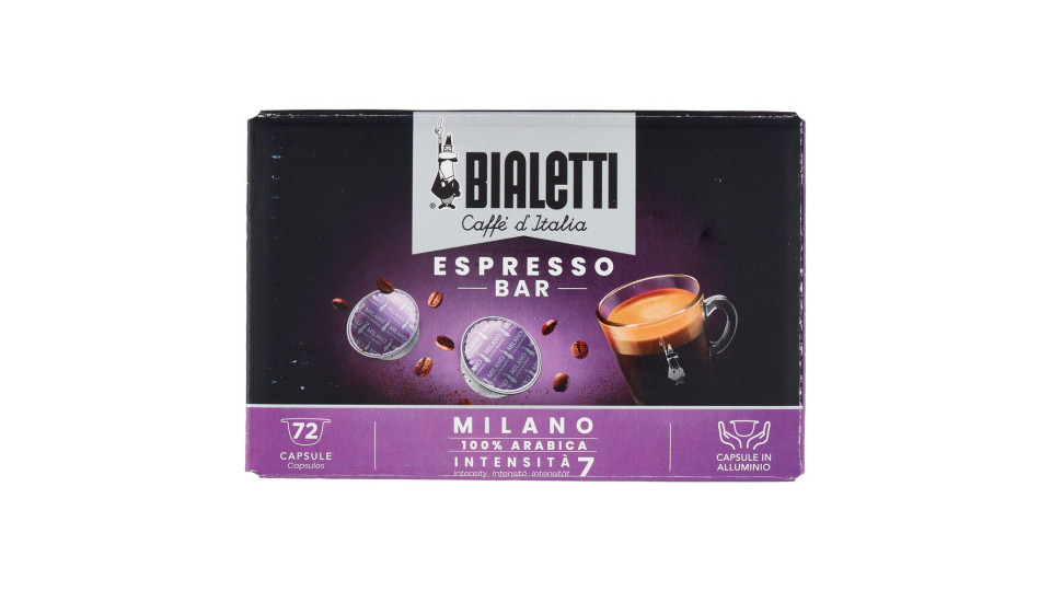 Bialetti Caffè D'italia Espresso Bar Milano 72 Capsule 72 X 7 G