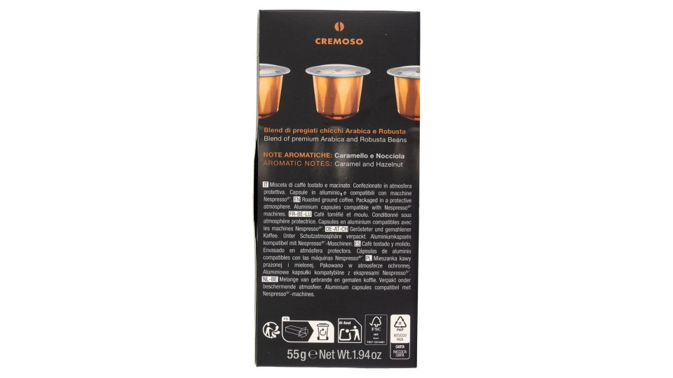Pellini Cremoso Compatibili Nespresso* 10 Capsule 55 G