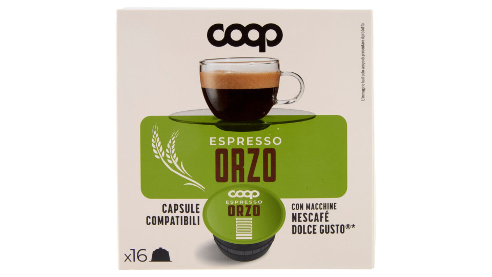 Espresso Orzo Capsule Compatibili Con Macchine Nescafé Dolce Gusto* 16 Capsule 32 G