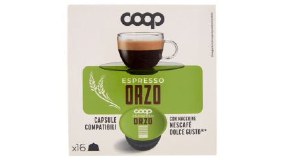 Espresso Orzo Capsule Compatibili Con Macchine Nescafé Dolce Gusto* 16 Capsule 32 G