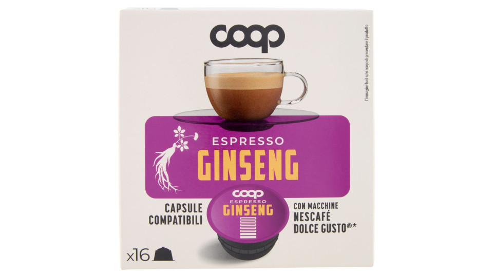 Espresso Ginseng Capsule Compatibili Con Macchine Nescafé Dolce Gusto* 16 Capsule 108,8 G