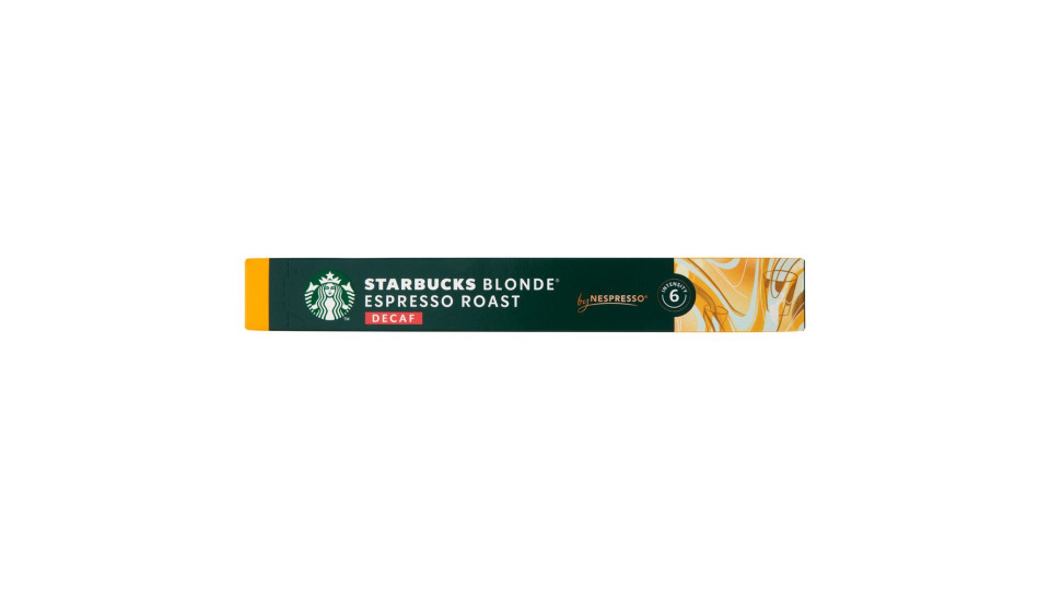 Starbucks Decaf Blonde Espresso Roast By Nespresso Caffè Decaffeinato 10 Capsule 55 G