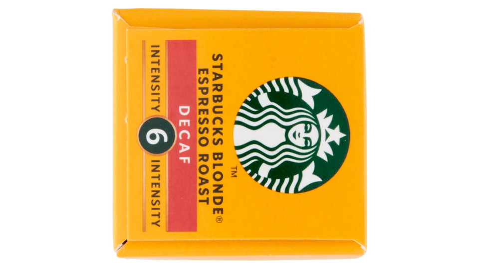 Starbucks Decaf Blonde Espresso Roast By Nespresso Caffè Decaffeinato 10 Capsule 55 G