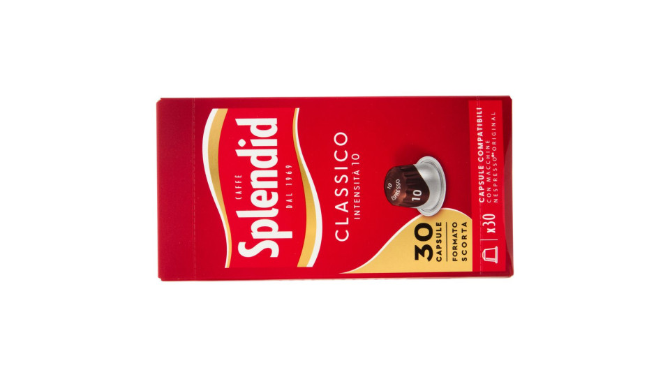 Splendid Classico 10 - 30 Capsule Caffè Compatibili Con Macchine Nespresso*® Original 156g
