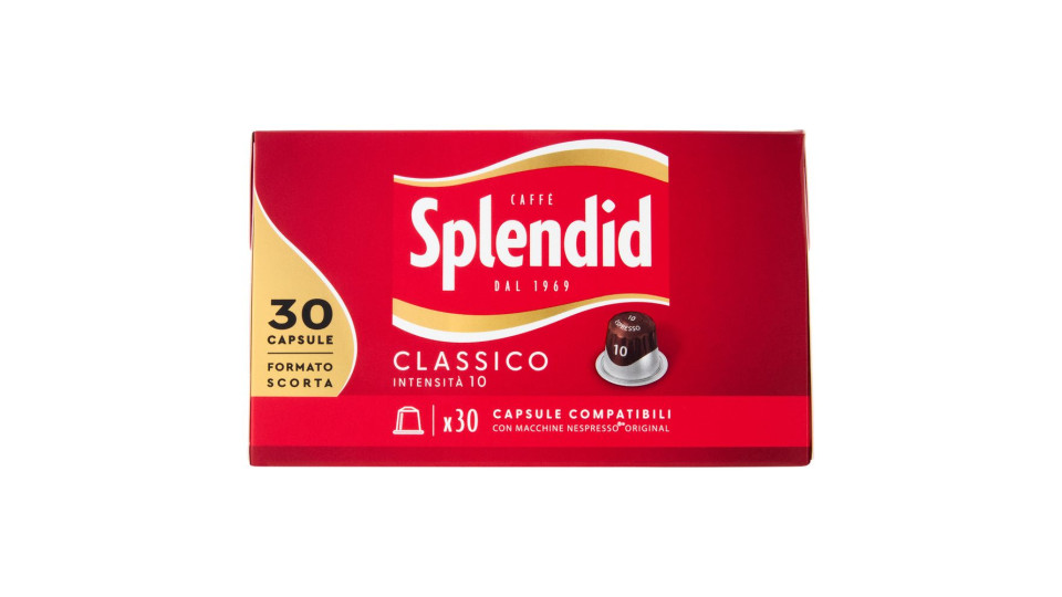 Splendid Classico 10 - 30 Capsule Caffè Compatibili Con Macchine Nespresso*® Original 156g