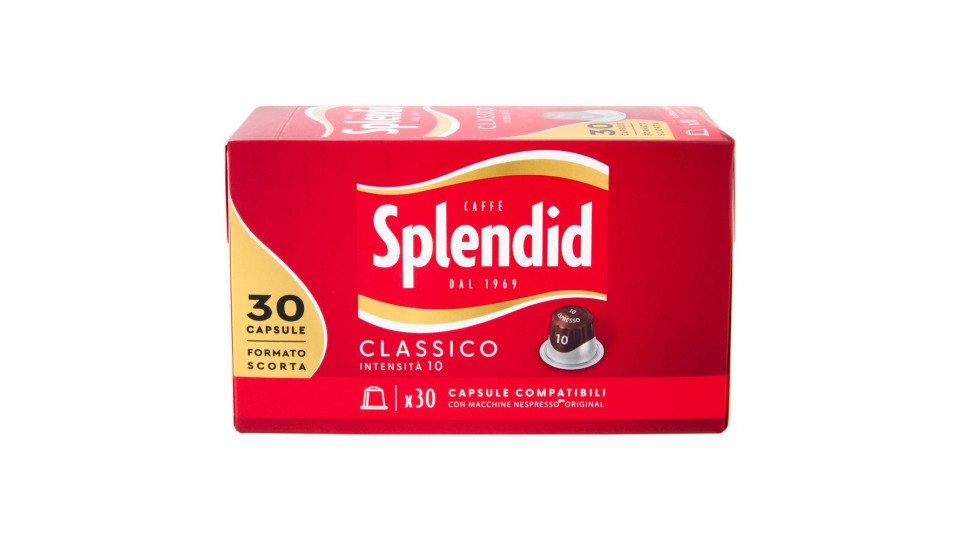 Splendid Classico 10 - 30 Capsule Caffè Compatibili Con Macchine Nespresso*® Original 156g