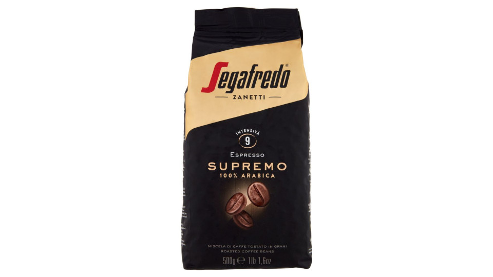 Segafredo Zanetti Espresso Supremo 100% Arabica In Grani 500 G