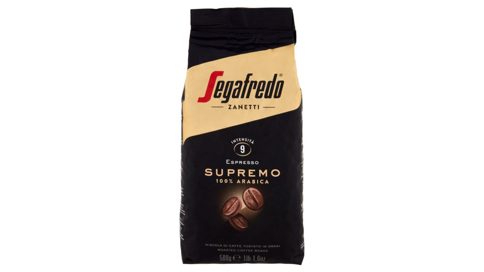 Segafredo Zanetti Espresso Supremo 100% Arabica In Grani 500 G