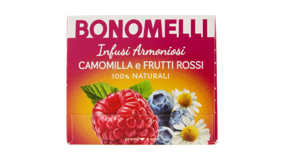 Bonomelli Infusi Armoniosi 100% Naturali Camomilla E Frutti Rossi 12 Filtri 24 G