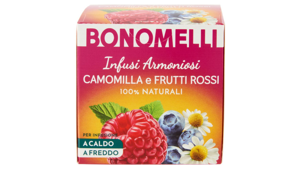 Bonomelli Infusi Armoniosi 100% Naturali Camomilla E Frutti Rossi 12 Filtri 24 G
