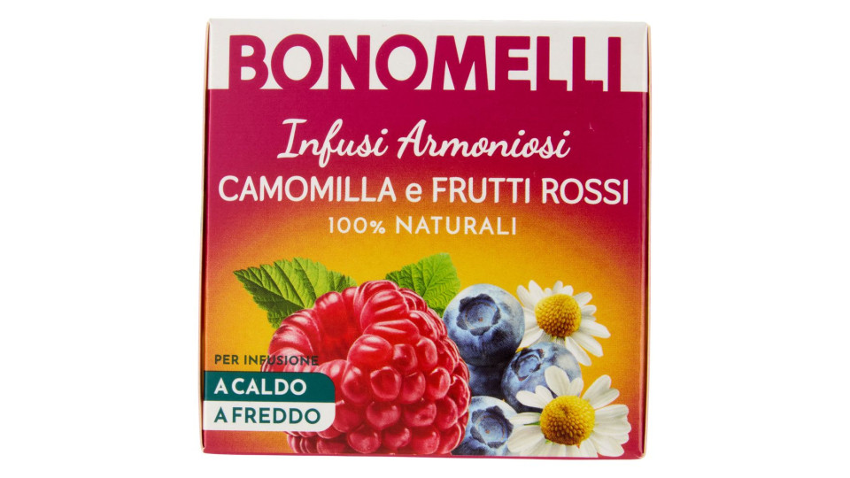 Bonomelli Infusi Armoniosi 100% Naturali Camomilla E Frutti Rossi 12 Filtri 24 G