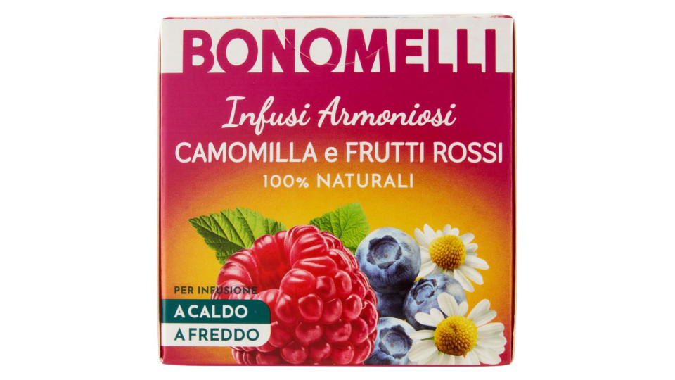 Bonomelli Infusi Armoniosi 100% Naturali Camomilla E Frutti Rossi 12 Filtri 24 G