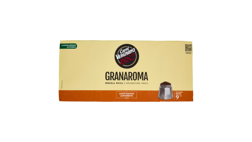 Caffè Vergnano 1882 Granaroma Miscela Ricca Macinatura Moka 4 X 250 G