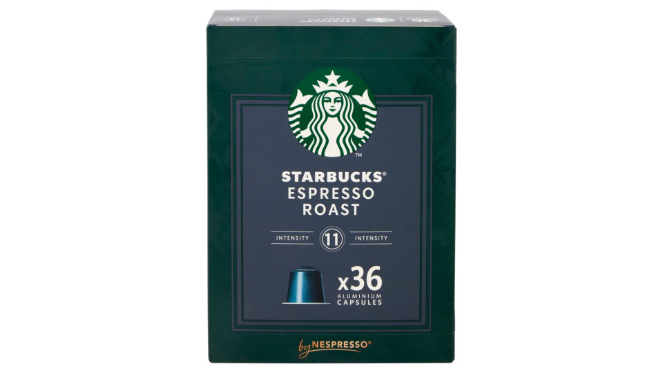 Starbucks Espresso Roast By Nespresso Caffè 36 Capsule 198g