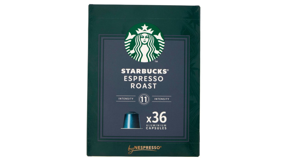 Starbucks Espresso Roast By Nespresso Caffè 36 Capsule 198g