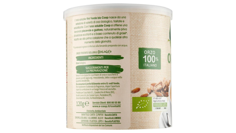 Orzo Solubile Biologico 120 G