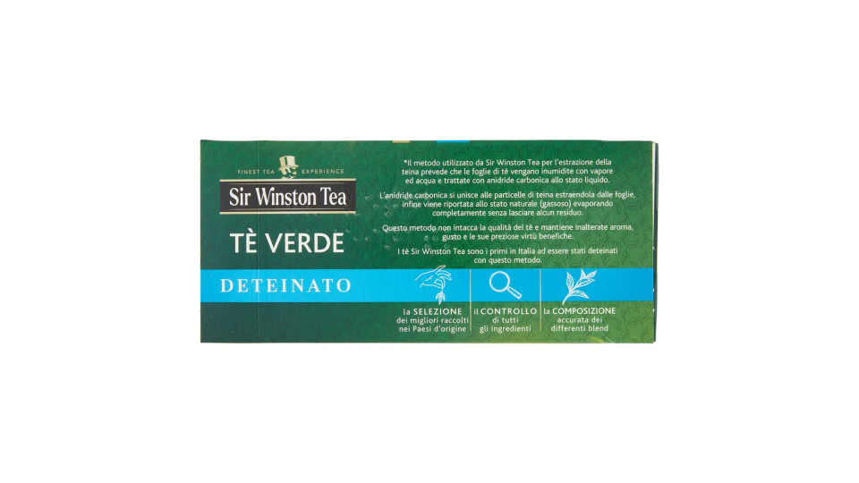 Sir Winston Tea Tè Verde Deteinato 20 X 1,75 G