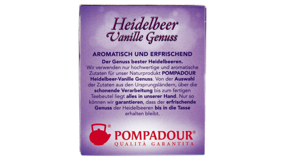 Pompadour Infuso Tentazioni Al Mirtillo Bustine 20 X 3 G