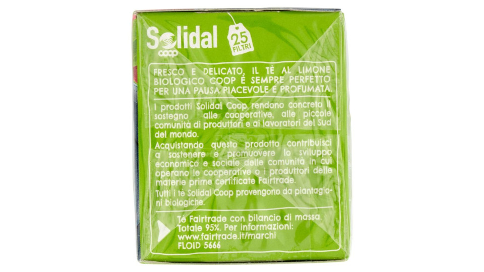 Tè Al Limone Biologico 25 Filtri 50 G