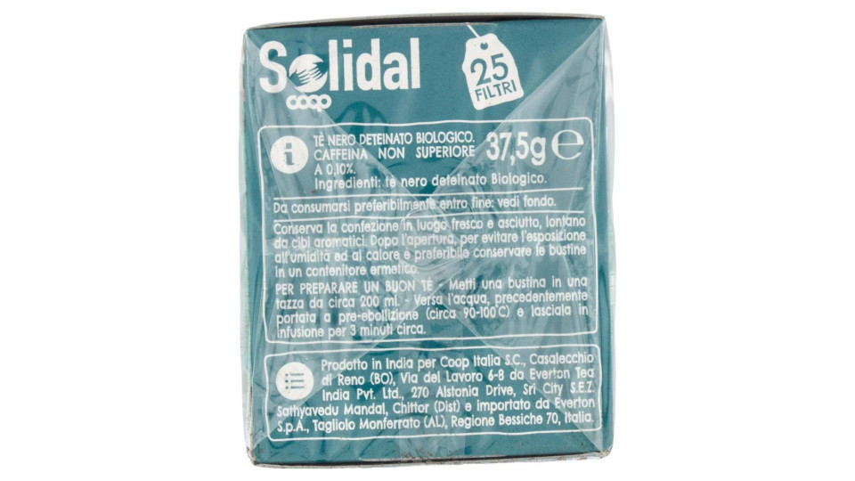Tè Deteinato Biologico 25 Filtri 37,5 G