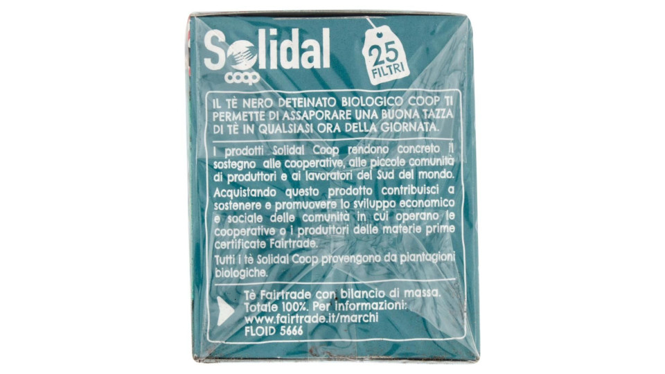 Tè Deteinato Biologico 25 Filtri 37,5 G