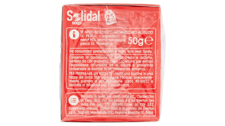 Tè Alla Pesca Biologico 25 Filtri 50 G