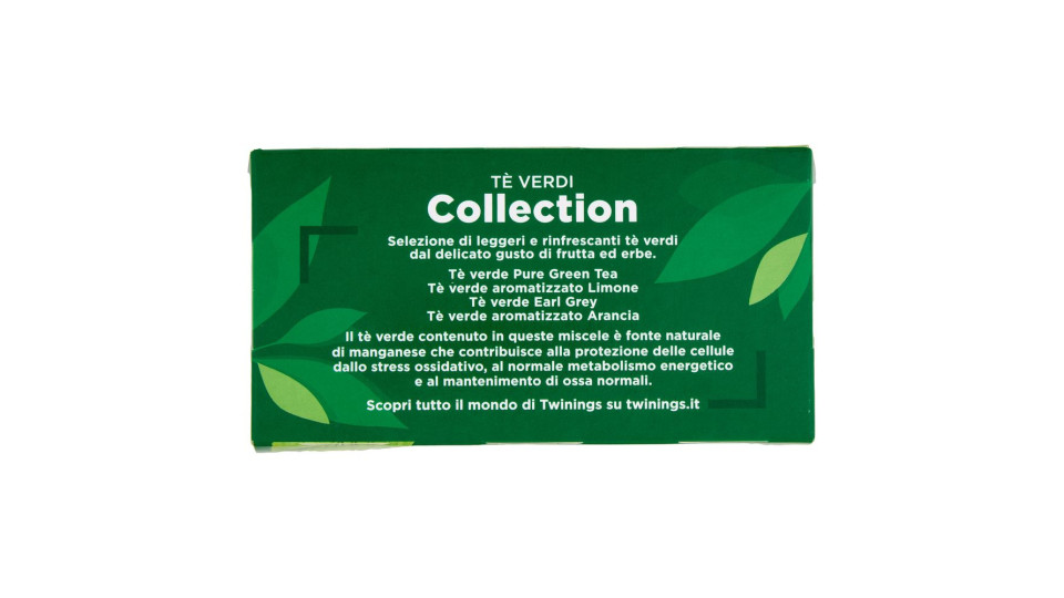 Twinings Tè Verdi Collection Confezione Con 5 Diversi Tè Verdi Aromatizzati 20 Filtri The 40 G