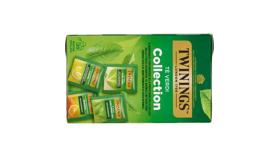 Twinings Tè Verdi Collection Confezione Con 5 Diversi Tè Verdi Aromatizzati 20 Filtri The 40 G