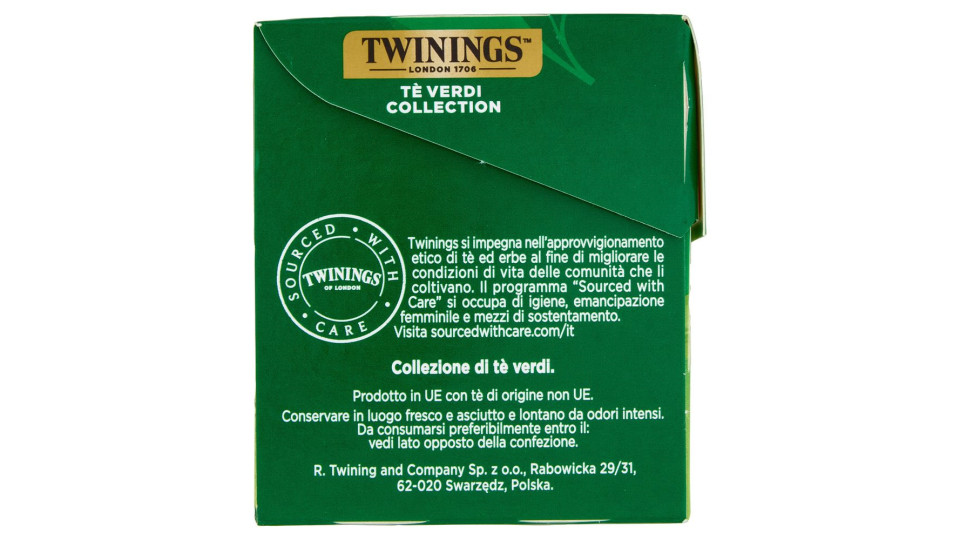 Twinings Tè Verdi Collection Confezione Con 5 Diversi Tè Verdi Aromatizzati 20 Filtri The 40 G
