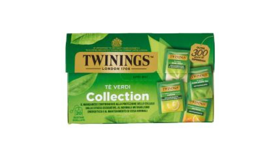 Twinings Tè Verdi Collection Confezione Con 5 Diversi Tè Verdi Aromatizzati 20 Filtri The 40 G