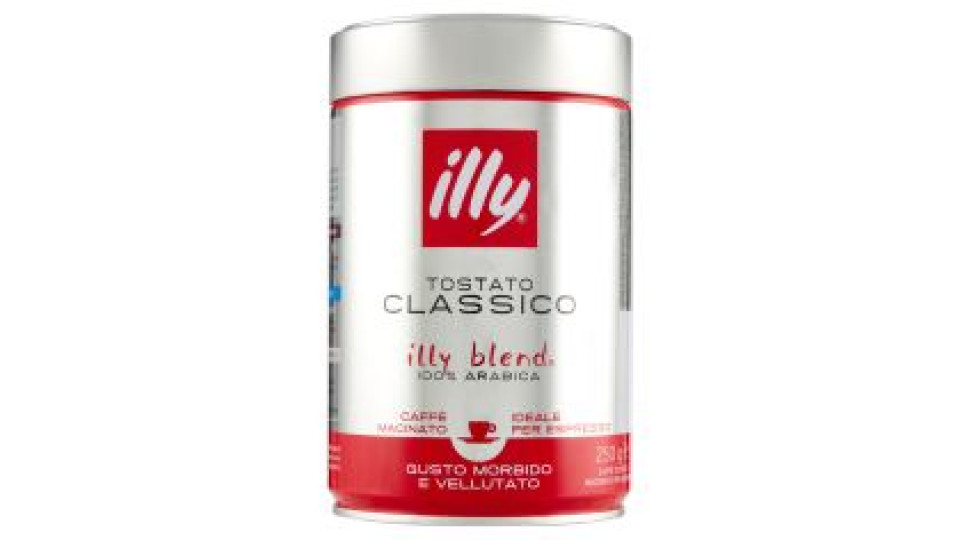 Illy Tostato Classico Caffè Macinato Ideale Per Espresso 250 G