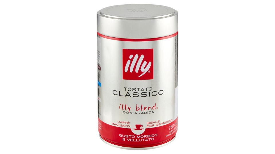 Illy Tostato Classico Caffè Macinato Ideale Per Espresso 250 G