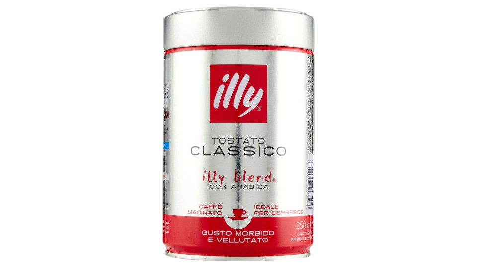 Illy Tostato Classico Caffè Macinato Ideale Per Espresso 250 G