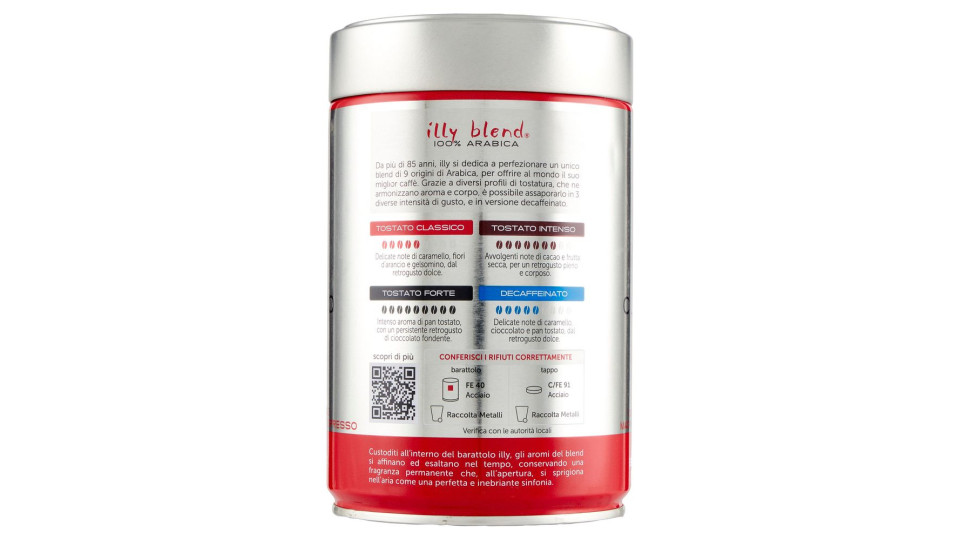 Illy Tostato Classico Caffè Macinato Ideale Per Espresso 250 G
