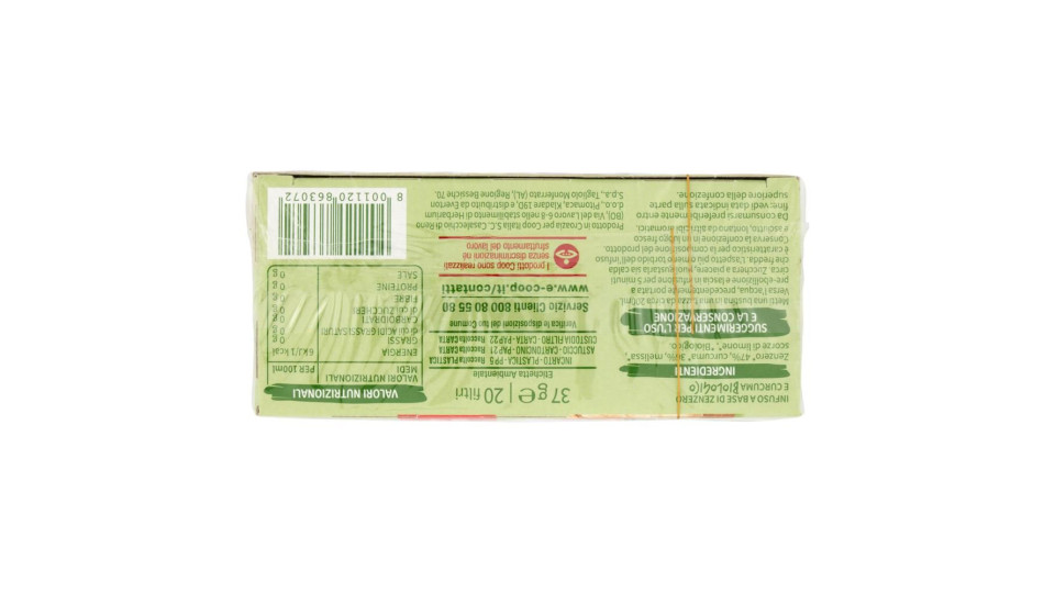 Infuso Zenzero E Curcuma Biologico 20 Filtri 37 G