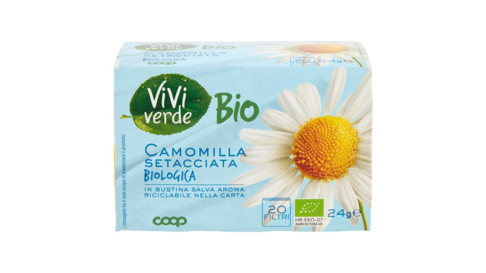 Camomilla Setacciata Biologica 20 Filtri 24 G