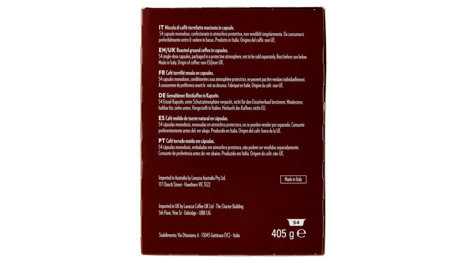 Lavazza A Modo Mio Suerte Nero 54 Capsule 405 G