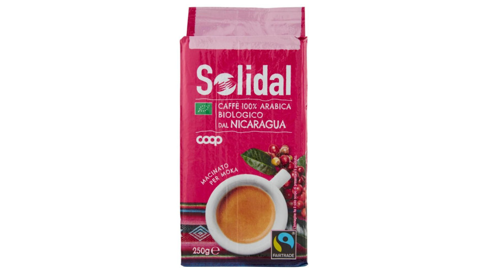 Caffè 100% Arabica Biologico Dal Nicaragua Macinato Per Moka 250 G