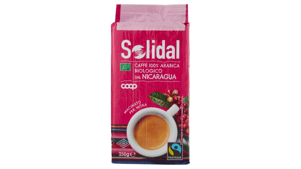 Caffè 100% Arabica Biologico Dal Nicaragua Macinato Per Moka 250 G