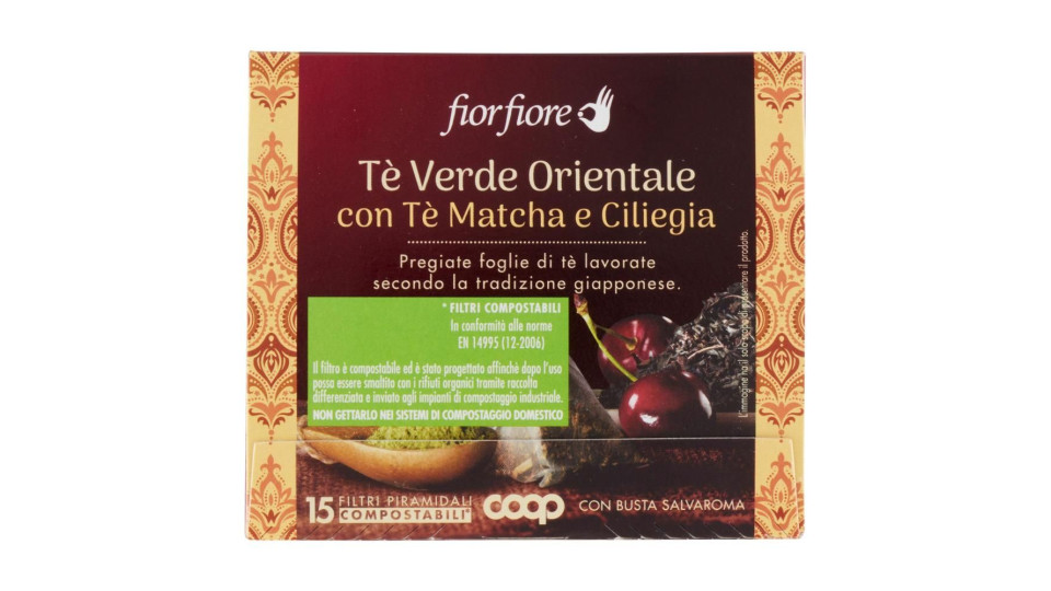 Tè Verde Orientale Con Tè Matcha E Ciliegia 15 X 2 G