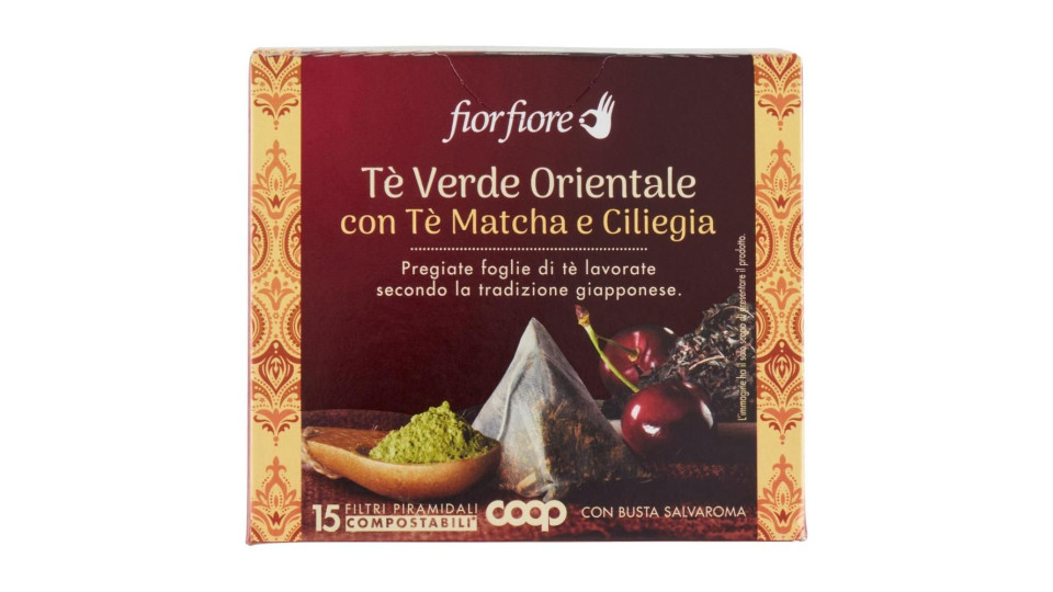 Tè Verde Orientale Con Tè Matcha E Ciliegia 15 X 2 G