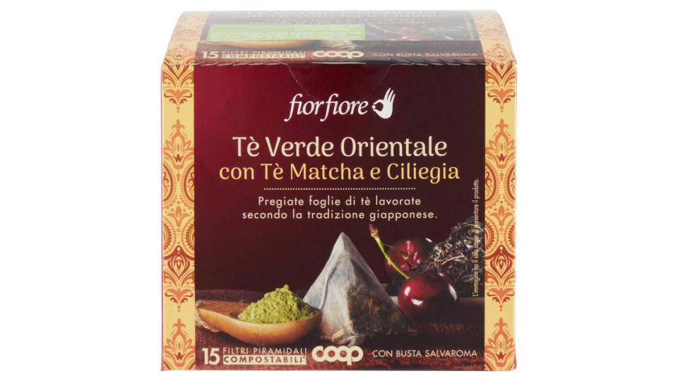 Tè Verde Orientale Con Tè Matcha E Ciliegia 15 X 2 G
