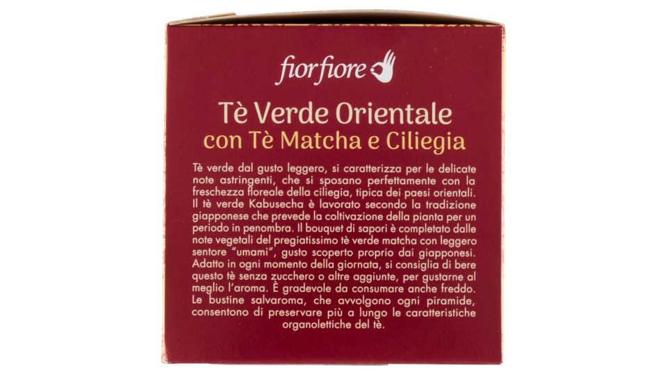 Tè Verde Orientale Con Tè Matcha E Ciliegia 15 X 2 G